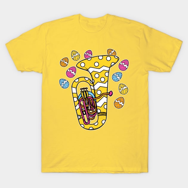 Easter Tuba Tubaist Brass Musician T-Shirt by doodlerob